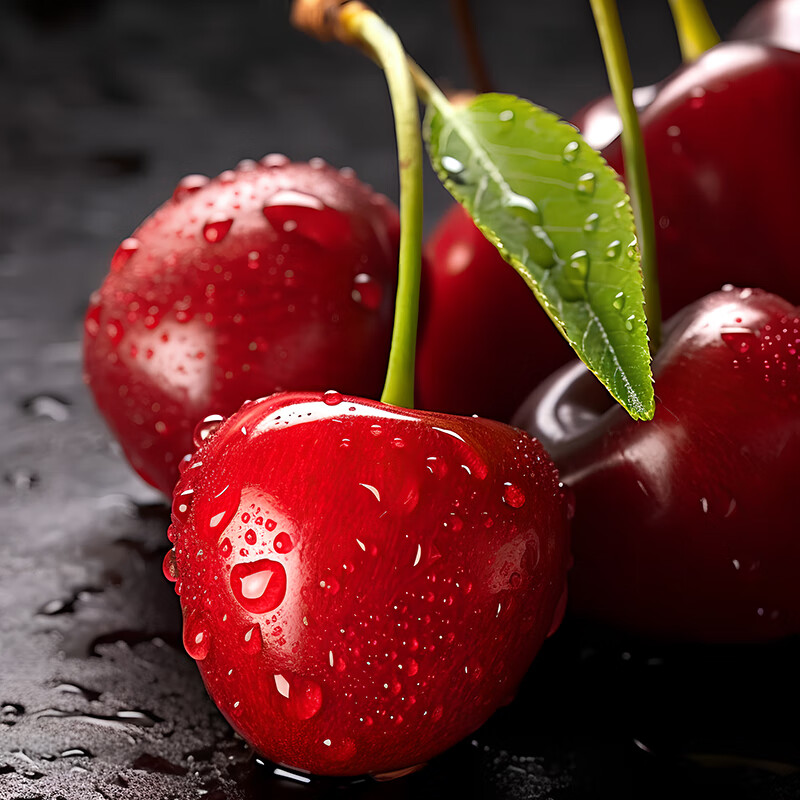 山东大樱桃SSS国产车厘子水果 新鲜水果时令生鲜 水果樱桃礼盒 中果带箱5斤（净重4斤）22-26mm 单果果径源头直发包邮