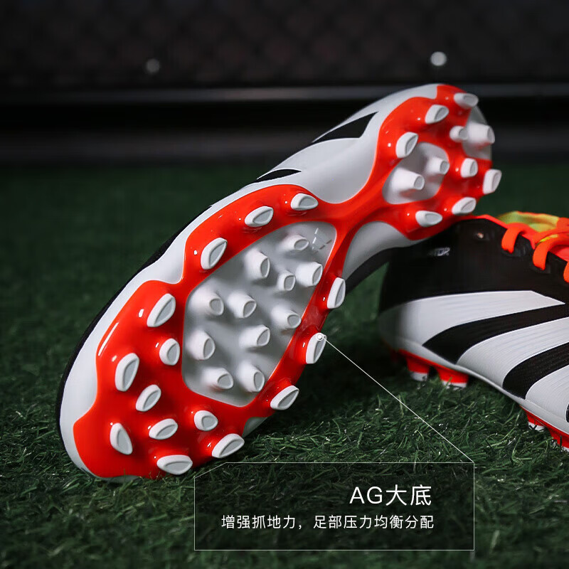 阿迪达斯 （adidas）男子足球鞋 25秋季新款PREDATOR猎鹰 AG短钉中端足球鞋 【猎鹰PREDATOR】黑色/拍大一码/晒图退5 40.5 (255mm)