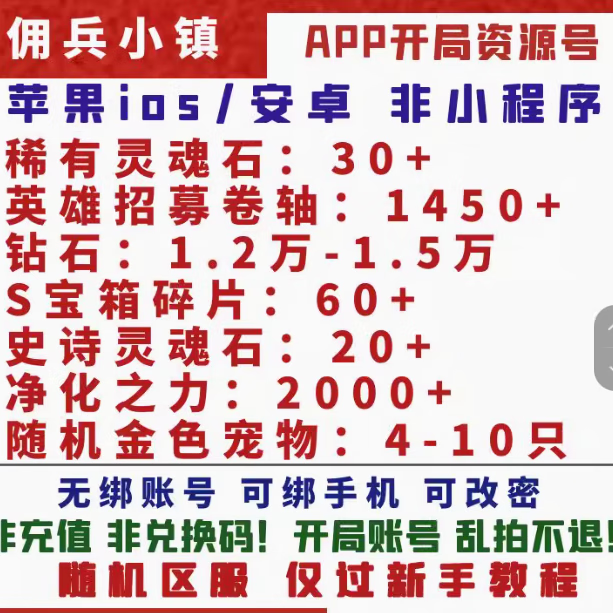 佣兵小镇初  始自  抽开 局资源号苹果ios0安卓
