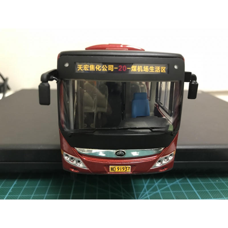 昂沐142 宇通 睿控 e12 纯电动 公交车 合金 仿真 巴士客车模型 宇通