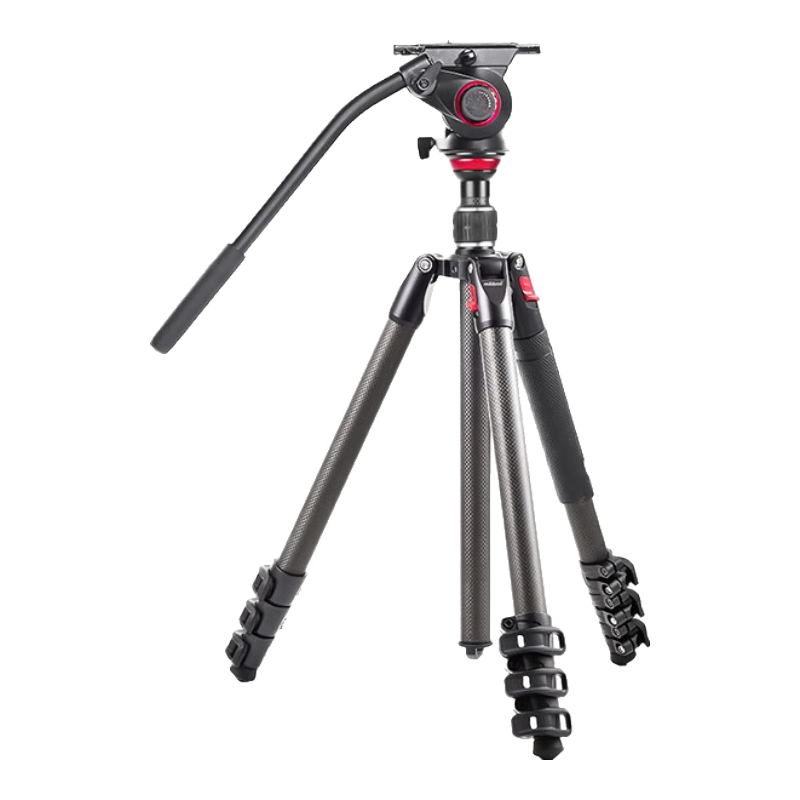 miliboo 米泊mufp碳纖維含液壓云臺(tái)攝影攝像機(jī) 單反相機(jī)三腳架 專業(yè)穩(wěn)定便攜相機(jī)支架可拆獨(dú)腳 MUFP升級Plus+原裝腳爪（云臺(tái)阻尼可微調(diào)）