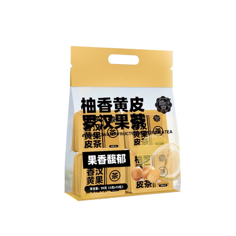 顏究官柚香黃皮羅漢果茶換季咳嗽養(yǎng)生茶獨(dú)立袋