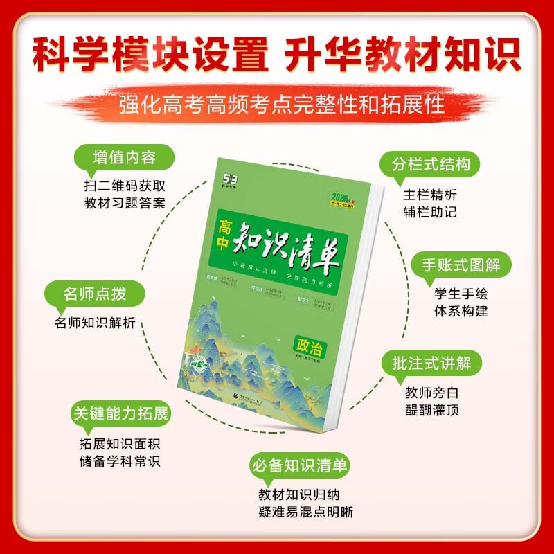 【高中通用】高中知识清单高一高二高三基础知识手册语文数学新教材53知识清单高中必备知识大全2026高考必背核心考点数学知识点高一二三必修+选择性必修高考基础知识点梳理重难考点工具书全彩版高中通用教辅 