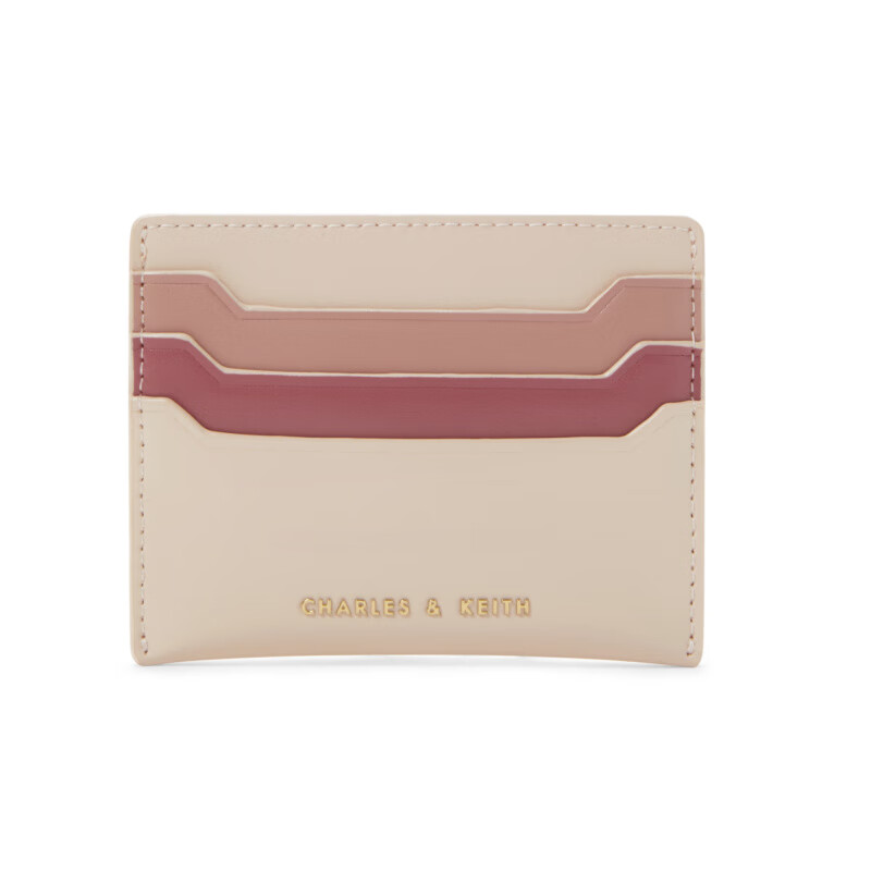 CHARLES&KEITH簡(jiǎn)約拼色百搭款 PU 小ck包包卡包 迷你 女款 多色 Light Pink淺粉色