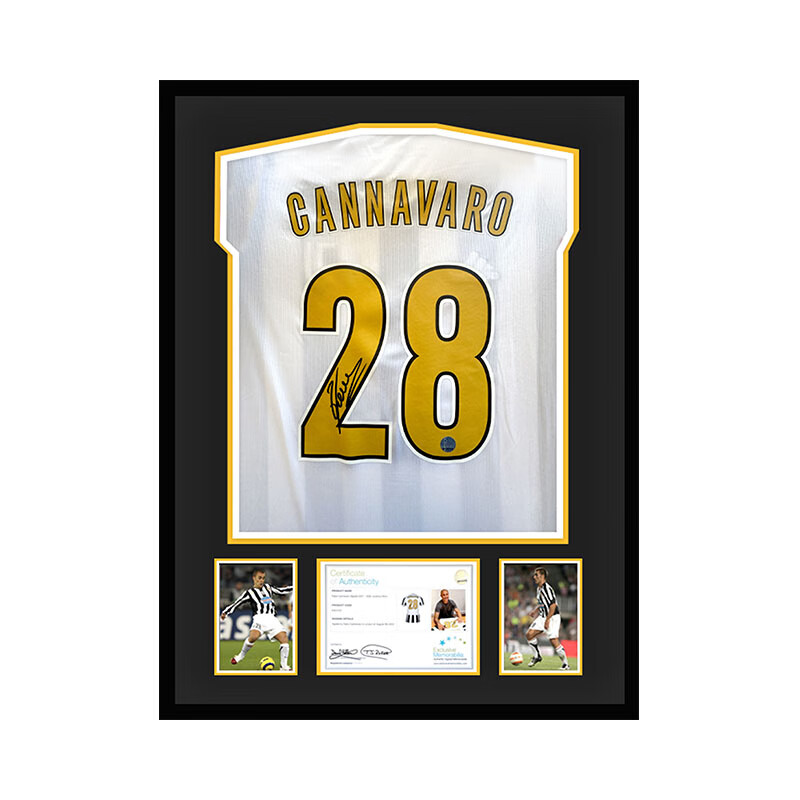 卡纳瓦罗 亲笔签名 意大利尤文图斯队球衣 收藏礼物 精