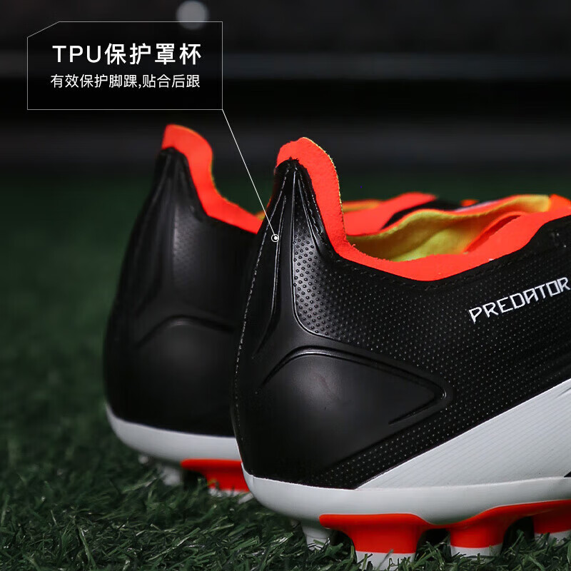 阿迪达斯 （adidas）男子足球鞋 25秋季新款PREDATOR猎鹰 AG短钉中端足球鞋 【猎鹰PREDATOR】黑色/拍大一码/晒图退5 40.5 (255mm)