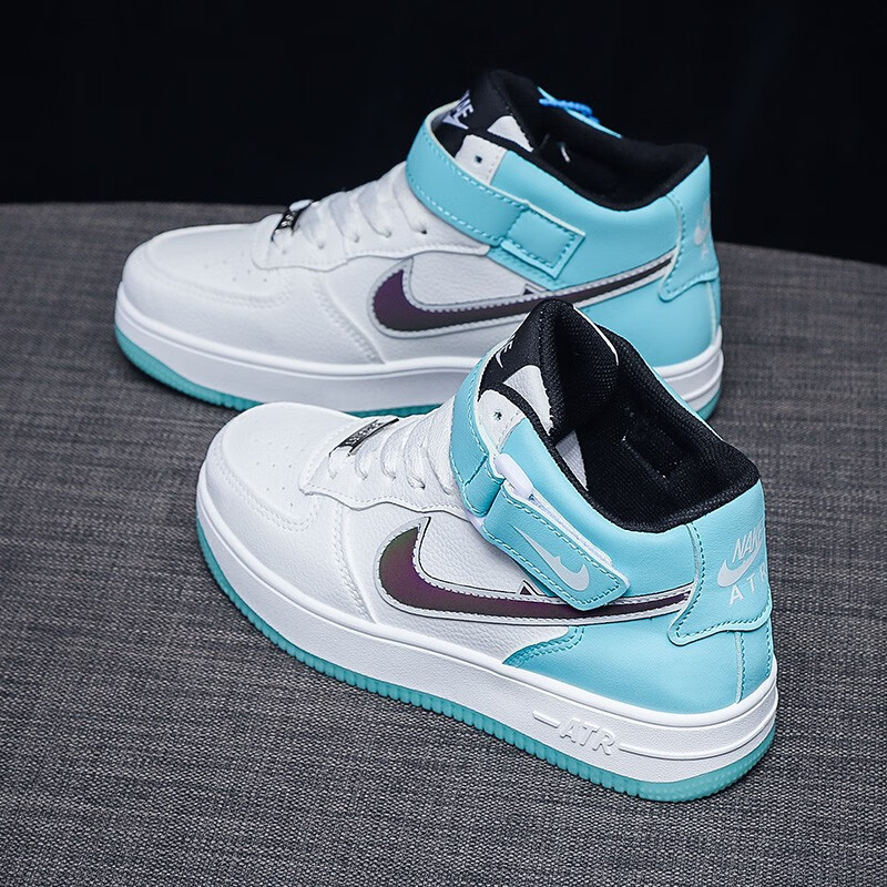 智乐眯女鞋aj高帮板鞋女耐磨防滑莆田鞋空军一号女童运动鞋学生休闲鞋