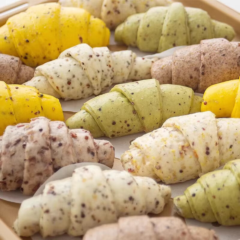 山东藜麦粗粮牛角馒头包儿童孕妇健康代餐主食品0添加早餐半成品 【5味混合】藜麦牛角馒头1袋