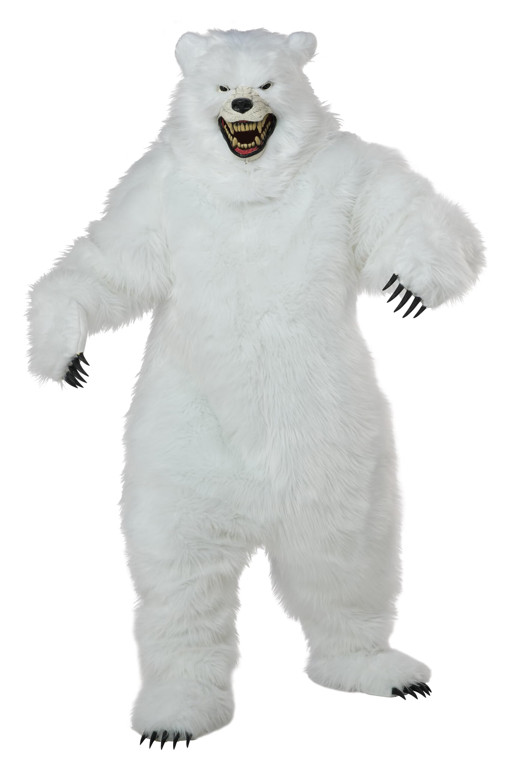 CALIFORNIA COSTUMES北极熊服装,带可移动下颌面具, 白色 白色 One Size
