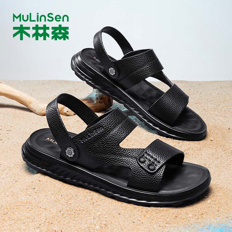 ���ڲ�����ľ��ɭ��MULINSEN����Ь���ļ���ʿ��Ƥ����ɳ̲Ь�л�����ĥ������������Ь��Ƥ��Ь ��ɫ 41 ƤЬ��