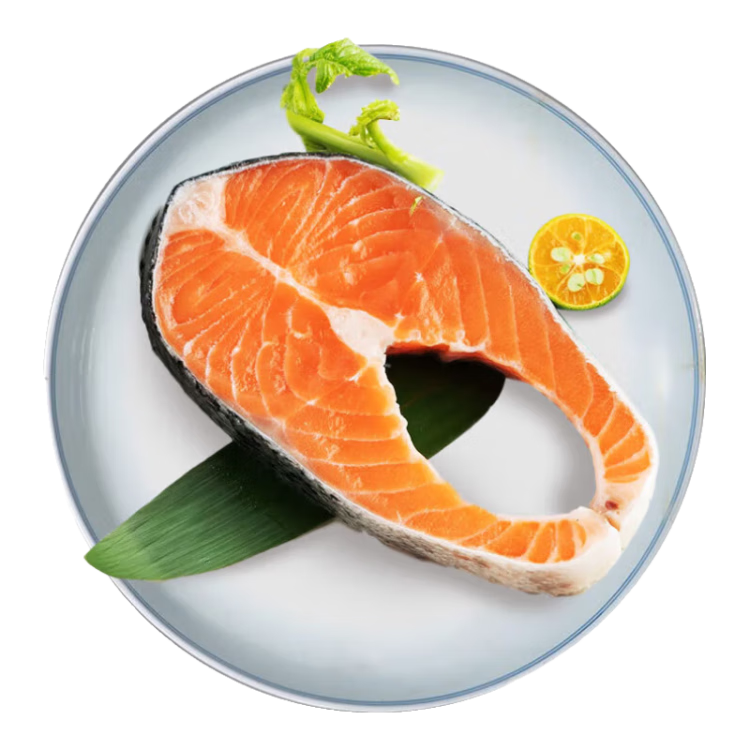 美加佳智利高蛋白三文鱼筒切(大西洋鲑)净重2斤(6-9袋)单块真空装 