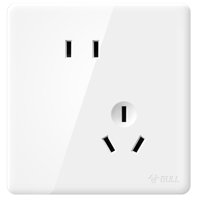 公牛（BULL）开关插座 G28系列 10A斜五孔插座86型插座 G28Z223AS珍珠白十只装