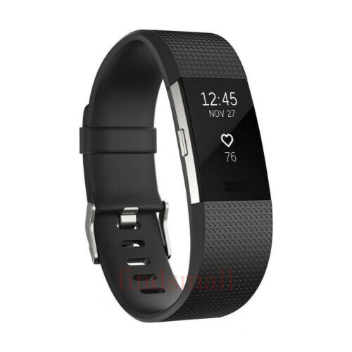 Fitbit Alta HR Charge 2智能手环心率运动计步器健身睡眠来电GPS Charge2全新黑色盒装S码
