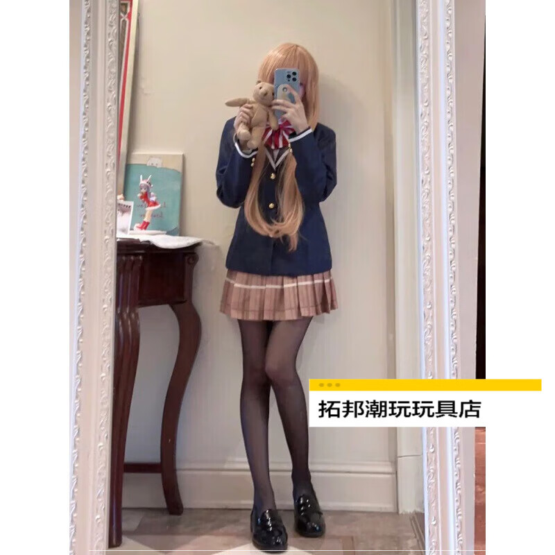 伟利达邻家天使不知不觉把我惯成废人 藤宫周赤泽树椎名真昼cosplay动漫 椎名真昼全套cos服+假发+鞋 M