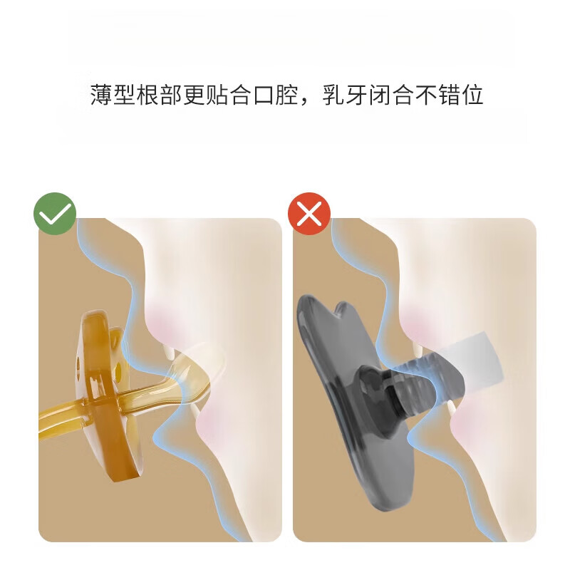煦凛安抚奶嘴0-3-6个月1岁以上防胀气仿母乳新生儿超软全硅胶 日款+夜款【磨牙棒+收纳盒+防掉链*2】  2只装 【通用型】纳米银
