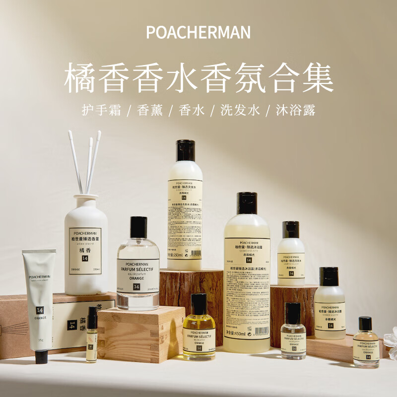 柏世曼(poacherman)14号赤霞橘光香水男女士清新柑橘调水果橘子花香学生党橘子味香水 【清新柑橘香气】14号橘香10ml