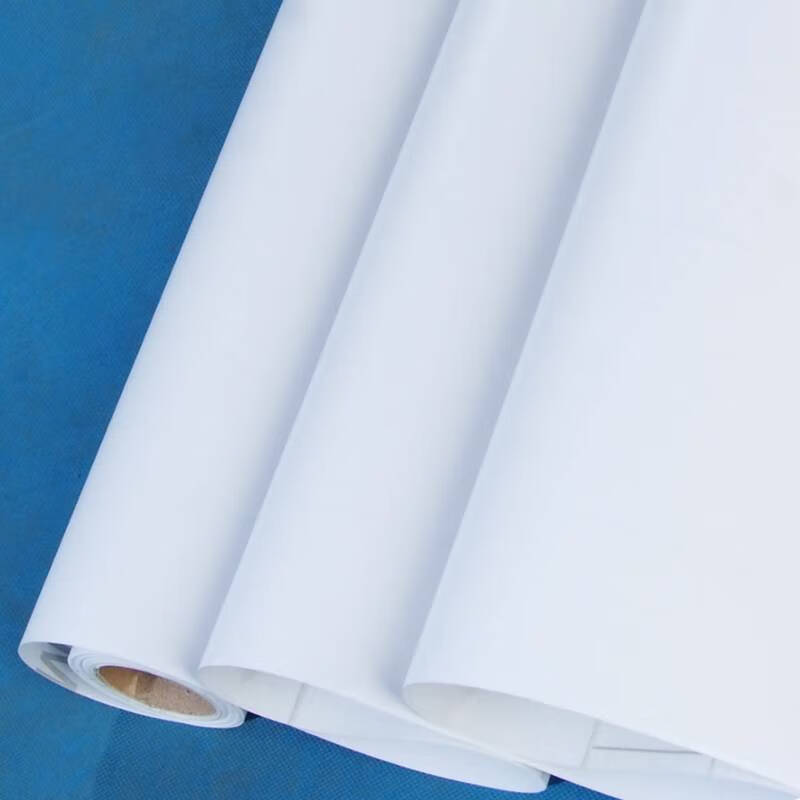 富瀚纯白自粘墙纸PVC防水壁纸墙贴纯白色即时贴家具翻新橱柜抽屉贴纸 60厘米宽纯白10米 大