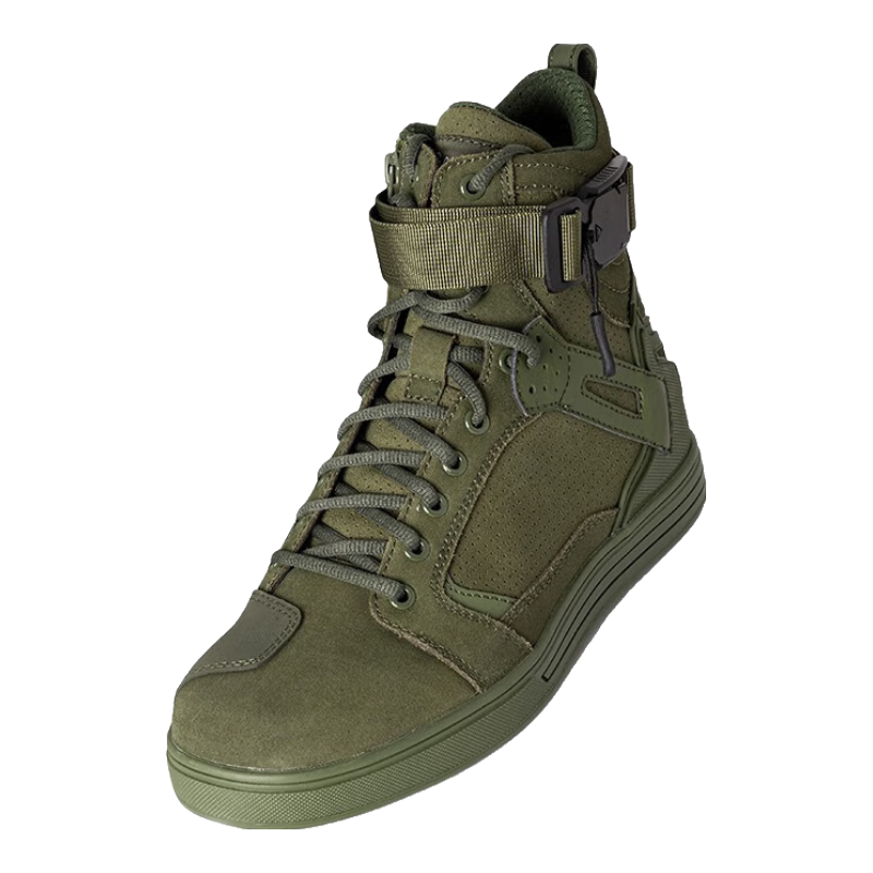 外星蝸牛摩托車(chē)騎行鞋男四季防滑透氣通勤機(jī)車(chē)騎士靴子摩旅休閑高幫鞋子女 新配色叢林綠 40