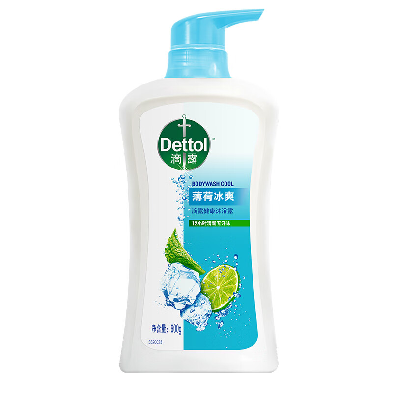 滴露(Dettol)薄荷冰爽沐浴露600g沐浴液淋浴露 男女士儿童洗澡清洁通用家庭装 滴露薄荷冰爽沐浴露600g*2瓶