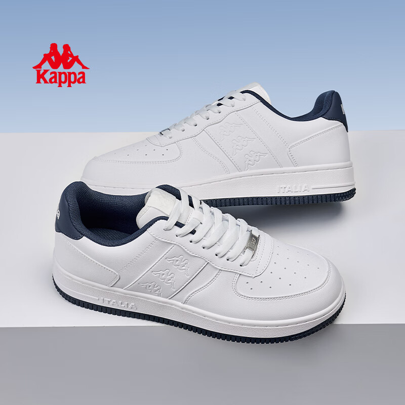 卡帕（Kappa）男鞋冬季2025新款增高小白鞋子男百搭休闲运动板鞋男 海昌蓝 43