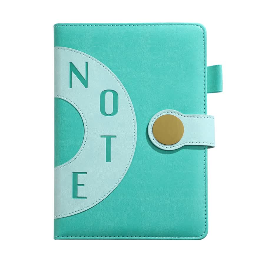 锦兔笔记本套装可印LOGO加厚PU皮面带笔插袋收纳设计公司商务办公礼盒装封面定做可刻字会议记录本子 薄荷绿