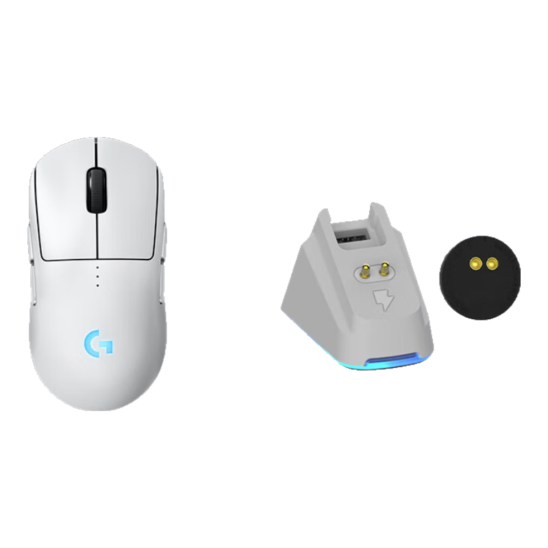 罗技（G）GPW4代无线游戏鼠标狗屁王四代朱雀鹰眼轻量化人体工学电竞机械宏FPS黑神话悟空无畏契约送男友 GPW 4朱雀白色-无线充电套装