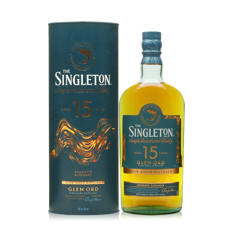 苏格登THE SINGLETON 洋酒苏格兰单一麦芽威士忌 橡木桶纯麦700ml  15年
