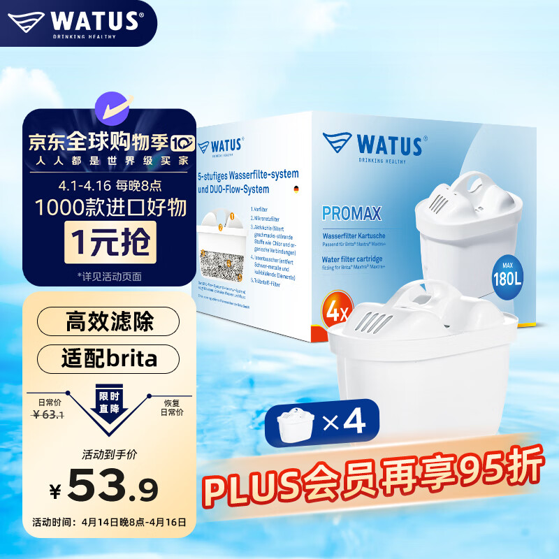 WATUS��о��ˮ���¹�ԭװ���þ�ˮ����������Brita��Ȼ��ͨ��4ֻװ