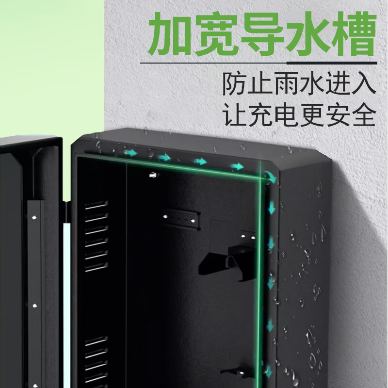 ROMADA小鹏g6充电桩保护箱防水p7+新款g9原厂7kw配电箱mona立柱m03防护罩x9壁挂一体家用新能源汽车用品 全屏玻璃-两用锁-带立柱【50*60*25】 小鹏新能源专用