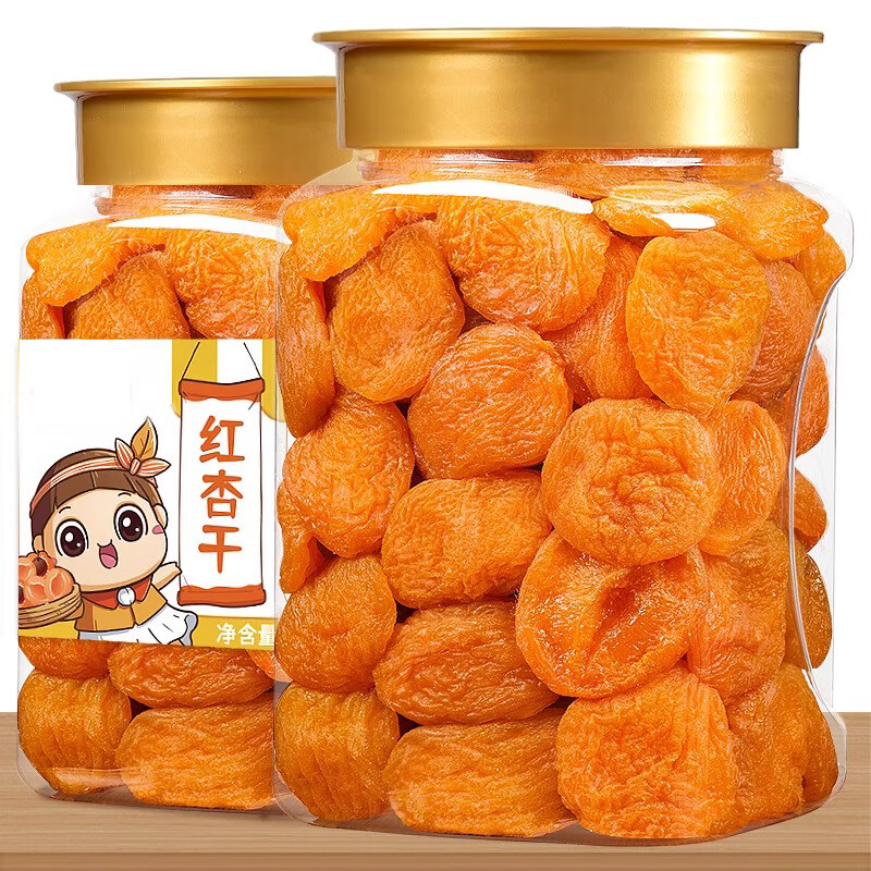 憨豆熊红杏干418g 蜜饯果脯水果干 办公室零食 休闲零食 零嘴小吃