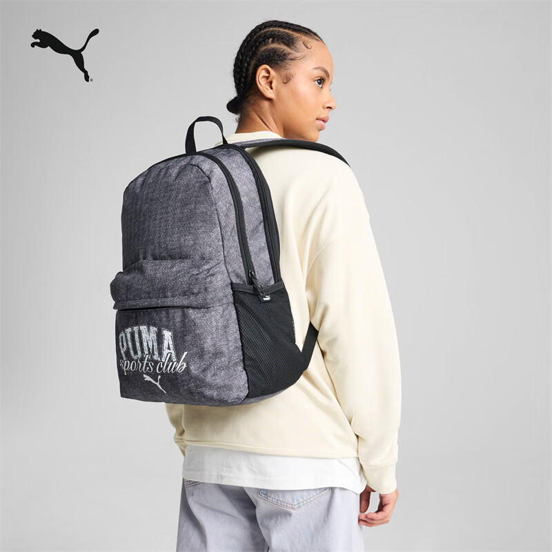 彪马（PUMA）户外通勤旅行大容量双肩包男女学生书包电脑包091178 黑色-01 OSFA