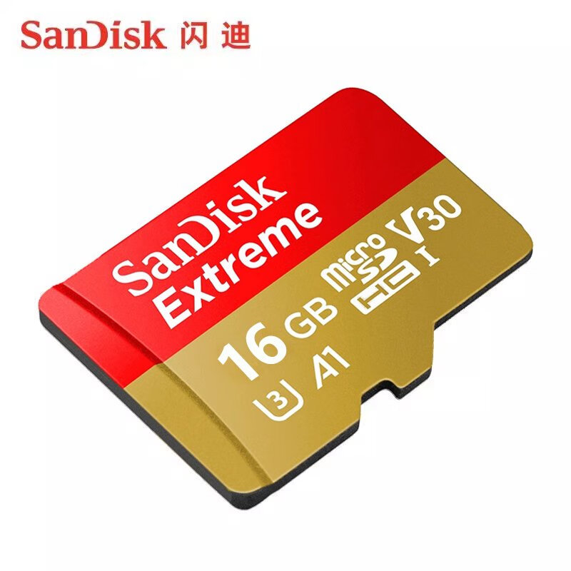 闪迪 SANDISK闪迪tf卡64g行车记录仪监控摄像头手机class10专用内存储sd卡128g 16G闪迪金卡 官方标配