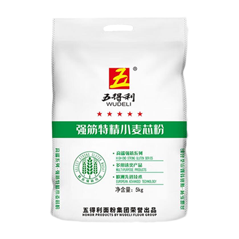 五得利强筋特精小麦粉10斤 家用烘焙通用优质面粉