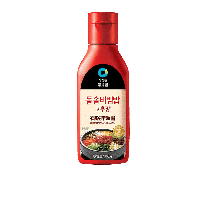 清凈園韓式進(jìn)口石鍋拌飯醬300g 韓式辣椒醬烤肉炒年糕專(zhuān)用甜辣醬包飯醬