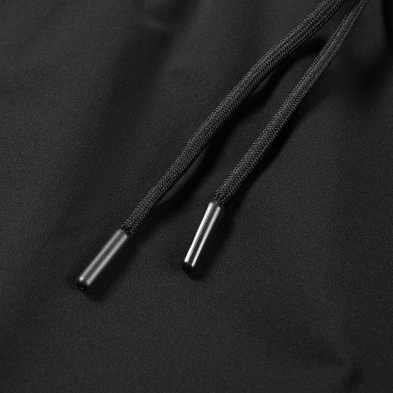 黑鲸海澜之家旗下腰间抽绳休闲中裤男2025年夏季新品宽松直筒裤男 黑色11 M