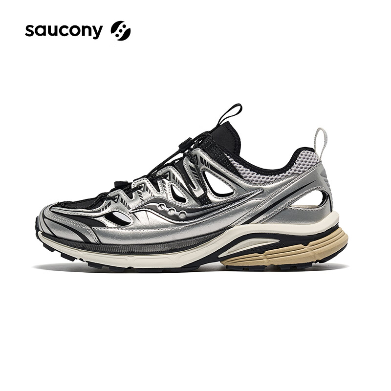 Saucony索康尼Kinvara 4 ISO男女同款百搭经典复古轻便舒适休闲鞋 银黑1 42.5