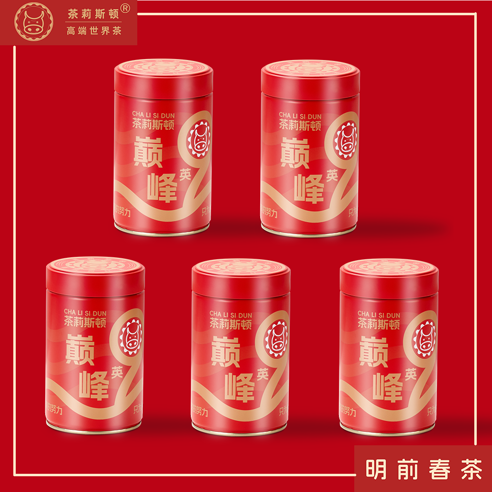 茶莉斯顿英德红茶英红九号 2025年新茶特级明前春茶 高香型红茶系列五罐装 五罐/600g