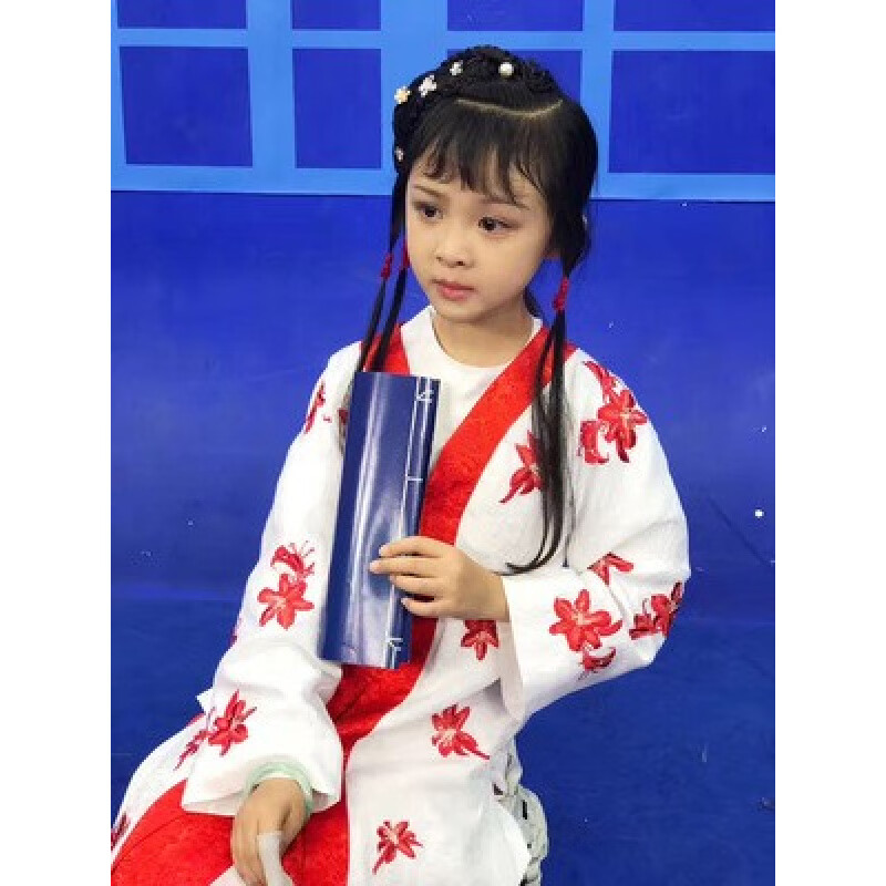 银昕红楼梦服装版红楼梦全系古装演出服小戏骨贾宝玉林黛玉角色扮演服 林黛玉A 110 cm