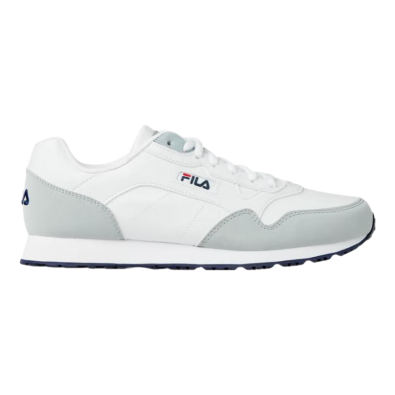 斐乐（FILA）男鞋秋冬透气休闲鞋运动鞋CRESS复古减震耐磨舒适经典轻盈跑步鞋 White / Light Grey 清爽撞色灰白色 42 码=US9