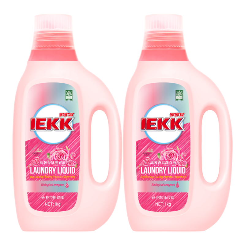 家家宜格拉斯玫瑰高奢香氛洗衣液 柔顺护衣低泡易漂持久留香家用实惠装 【实惠装】1kg*2瓶