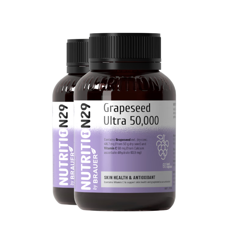 Nutrition29紐西臣葡萄籽煙酰胺美白丸內(nèi)調(diào)美白全身淡斑維生素e去黃提亮 【4個(gè)月一周期 長(zhǎng)效美白】60粒2瓶裝