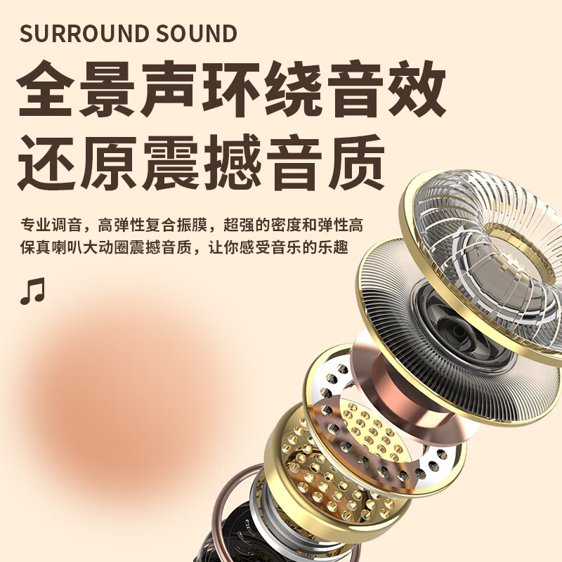 WENINEWIN【2025火爆最新款 | 5.4蓝牙】华强北无线蓝牙耳机挂脖式运动颈挂K歌耳返适用华为苹果小米OPPO 022橙色【耳返|可插卡|可变声】 超长续航大电量超强音质