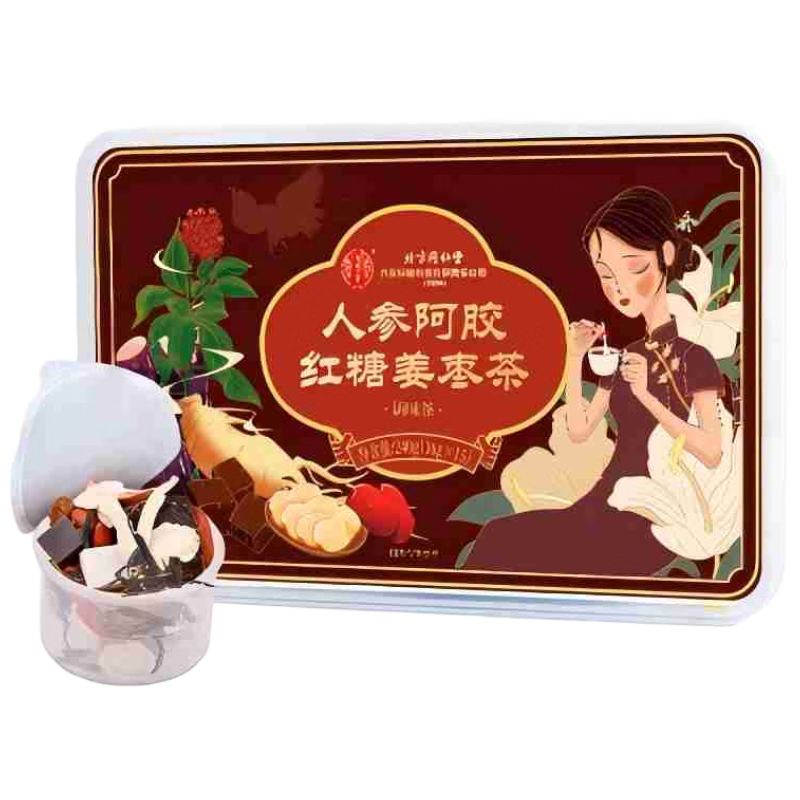 同仁堂（TRT）人參阿膠紅糖姜棗茶大姨媽紅糖姜棗茶經(jīng)期大姨媽送女友240克