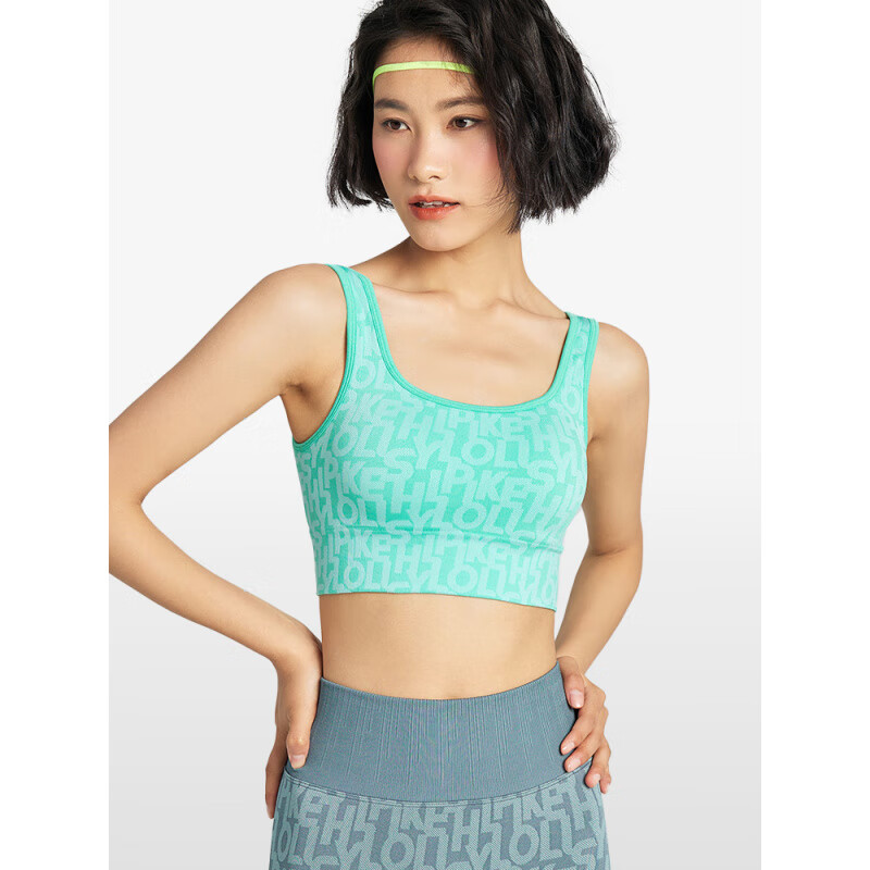 暴走的萝莉（sylphlike loli）花色一体系列运动内衣无缝瑜伽背心健身文胸 原野绿 XS