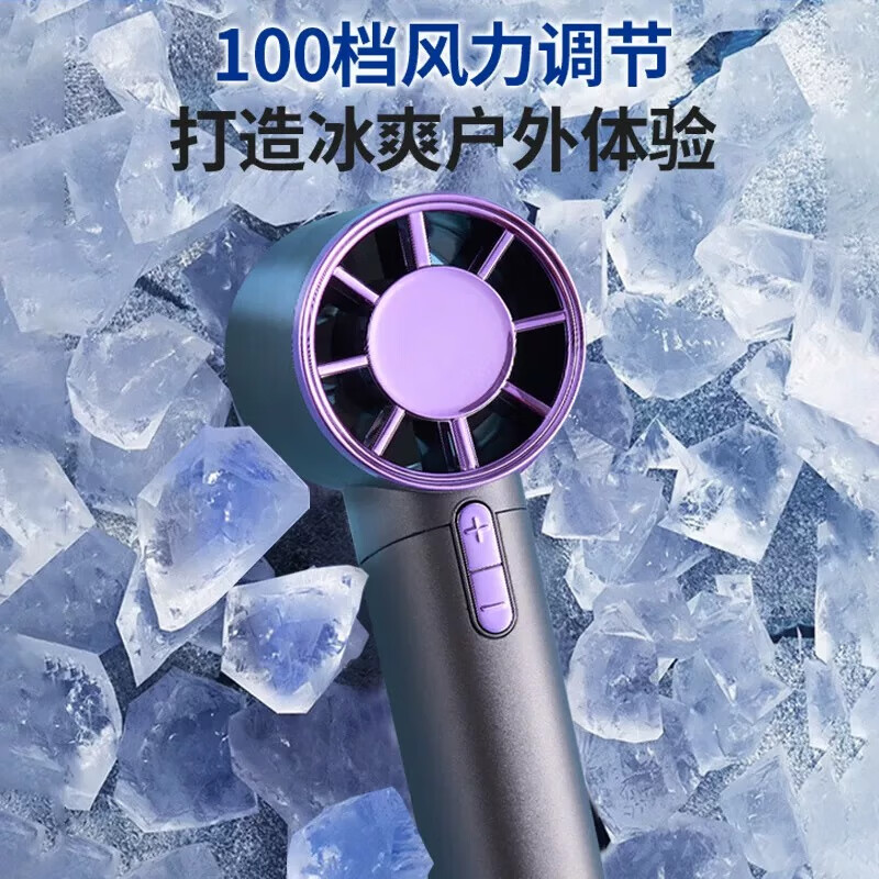 萨勒芬妮【100档丨涡轮小风炮】超高速手持小风扇迷你便携式随身旅游桌面电风扇静音散热小电扇学生宿舍 米白色【高速小风炮】冰感飓风·100档澎湃冷风 5000mAh