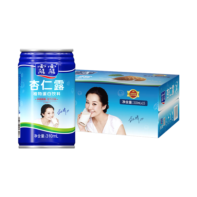 露露杏仁露經(jīng)典大罐 310ml*15罐 整箱植物蛋白飲料送禮【順豐 禮袋】