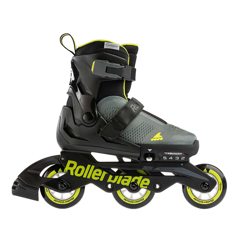 Rollerblade兒童溜冰鞋初學(xué)滑冰鞋男童旱冰鞋可調全套輪滑鞋 煙灰色/淺綠 S 碼（28-32碼）/（17.5-20.5cm