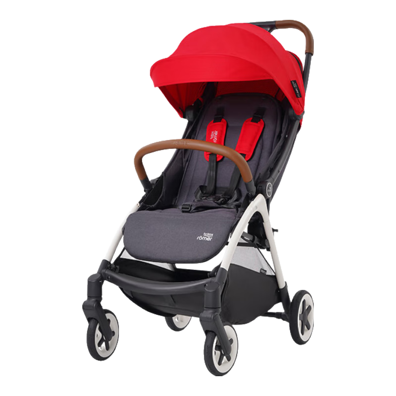 寶得適（BRITAX）嬰兒推車(chē)可坐可躺嬰兒車(chē)輕便折疊減震可延展遮陽(yáng)Gravity2 火辣紅