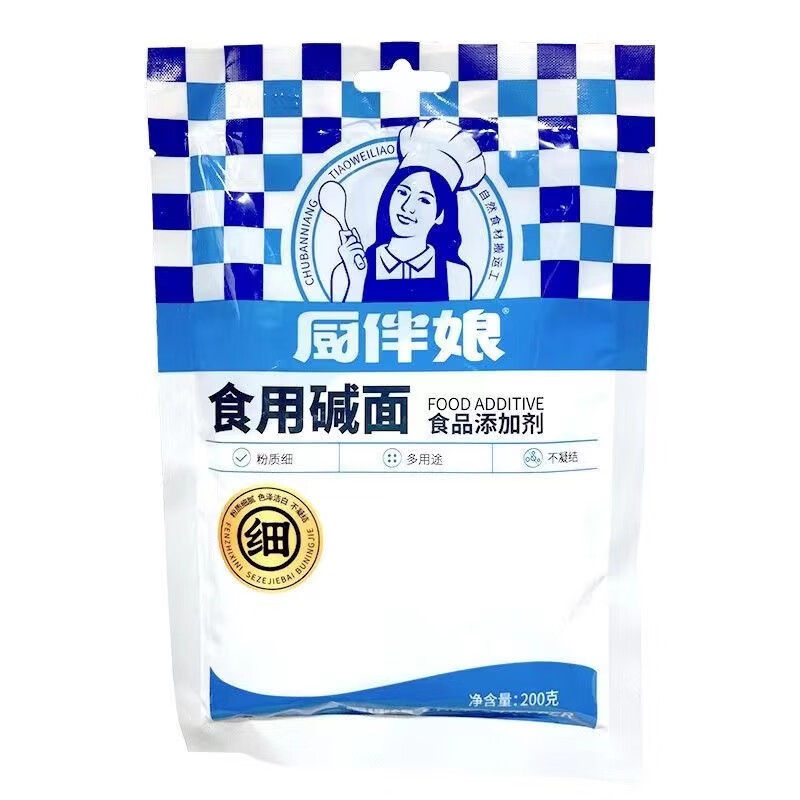 廚伴娘食用堿面烹飪提味增鮮家用自制面食糕點烘焙 食用堿面200g*5袋