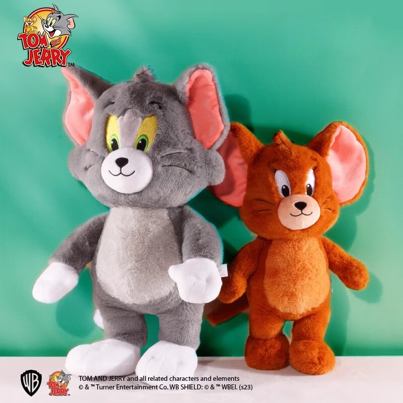 猫和老鼠桌面摆件娃娃汤姆公仔治愈安抚柔软玩偶节日礼物可爱礼物 杰利鼠经典豪华版(25cm)